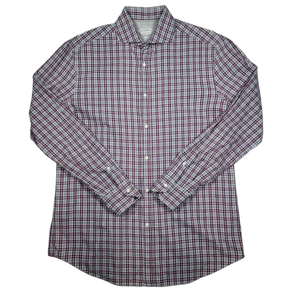 Brunello‎ Cucinelli Basic Fit XL Plaid Cotton Shirt